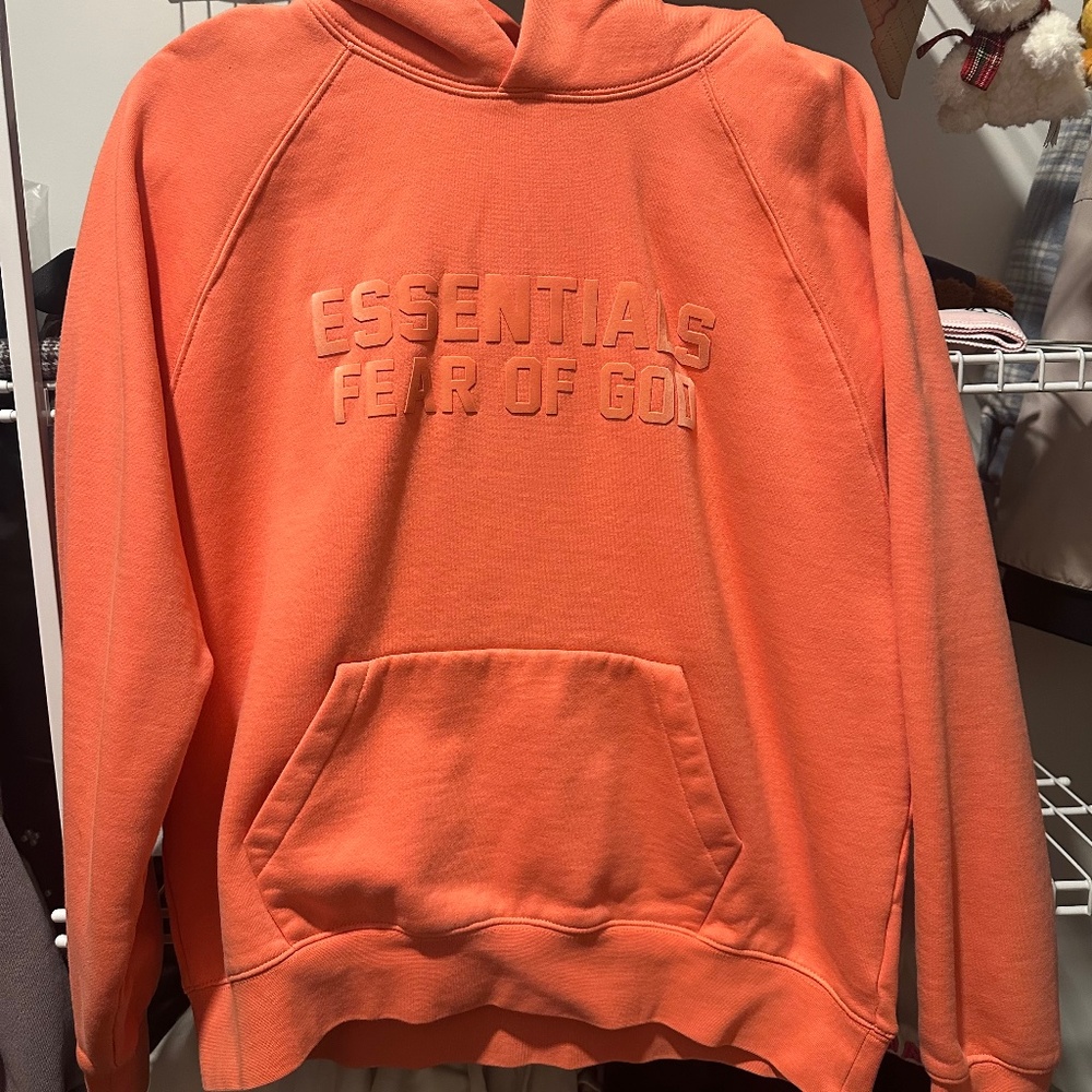 Fear of God Essential Size S Pink Hoodie